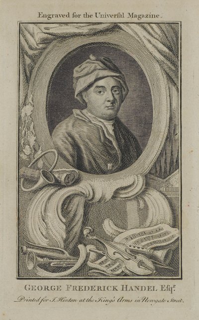 George Frideric Handel, gravé pour le Universal Magazine, vers 1760 - English School