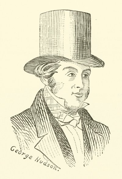 George Hudson, le roi des chemins de fer (gravure) - English School