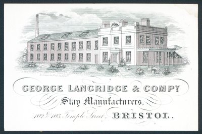 George Langridge & Company, fabricants de corsets, carte de visite - English School