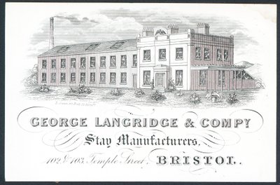 George Langridge & Company, fabricants de corsets, carte de visite - English School