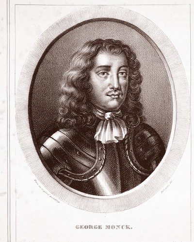 George Monck, attribué à Delavera, gravé par de Ducarme - English School