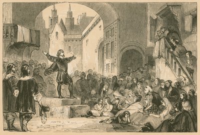 George Wishart prêchant à Dundee pendant la peste - English School