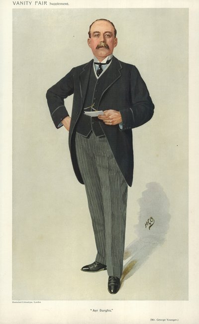 George Younger, Ayr Burghs, 6 janvier 1910, caricature de Vanity Fair - English School