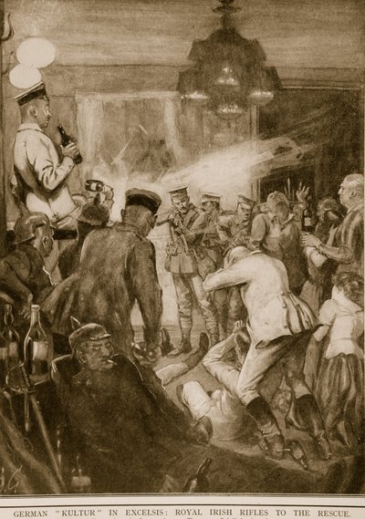 Kultur allemande en excelsis : Royal Irish Rifles à la rescousse, 1914-19 - English School