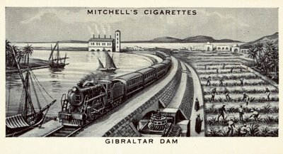 Barrage de Gibraltar (lithographie) - English School