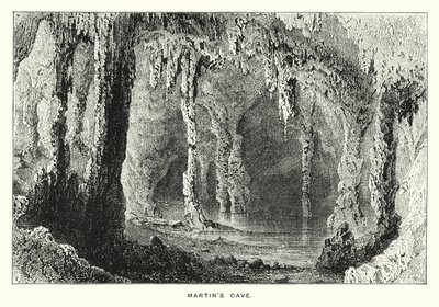 Gibraltar : Grotte de Martin (gravure) - English School