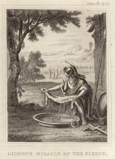 Miracle de Gédéon avec la toison - English School