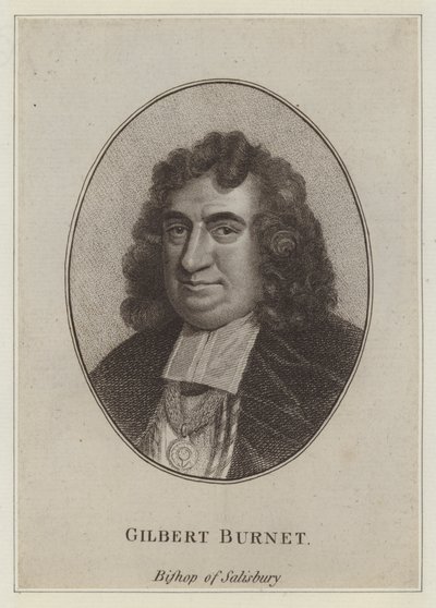 Gilbert Burnet, évêque de Salisbury, écrivain et historien (gravure) - English School