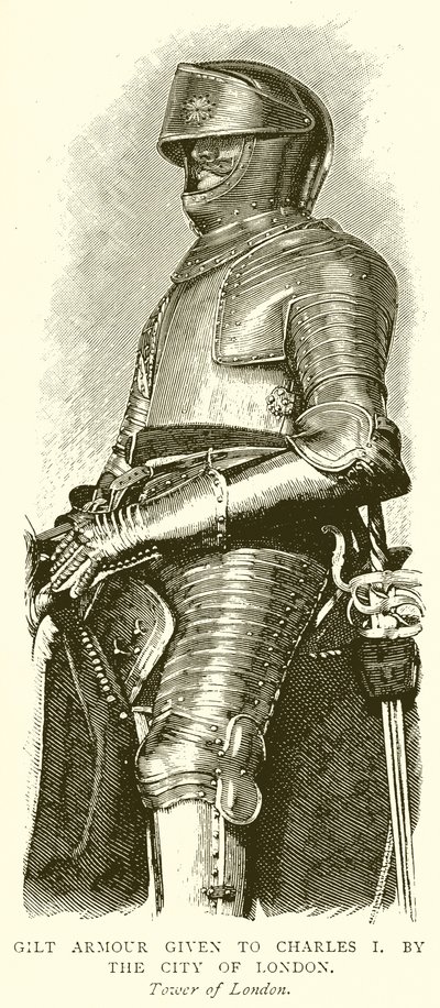 Armure dorée offerte à Charles Ier par la ville de Londres - English School
