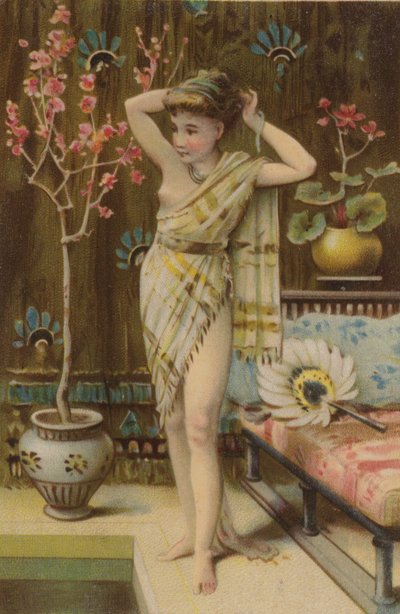Fille se coiffant - English School