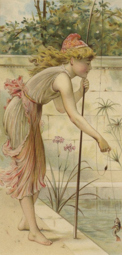 Fille pêchant - English School