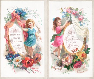 Filles et fleurs, Carte de Noël - English School