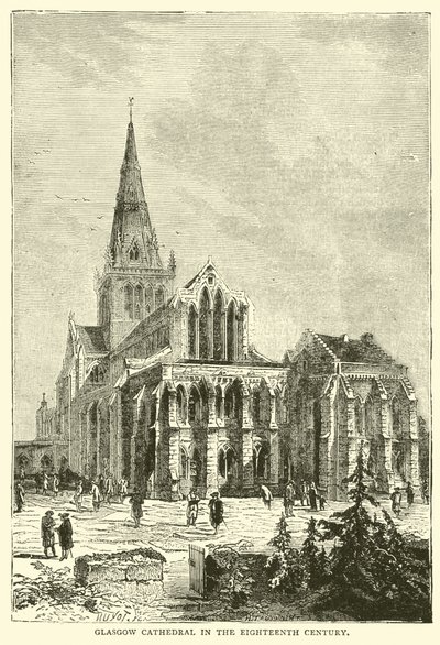 Cathédrale de Glasgow au XVIIIe siècle - English School