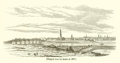 Glasgow depuis le sud, en 1660 - English School