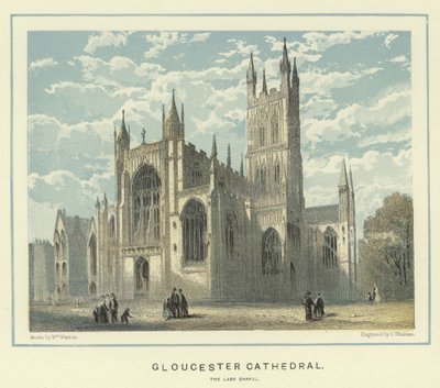 Cathédrale de Gloucester, la chapelle de la Vierge (lithographie en couleur) - English School
