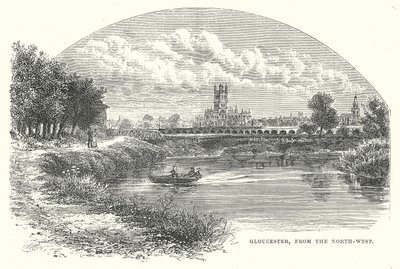 Gloucester, depuis le nord-ouest (gravure) - English School