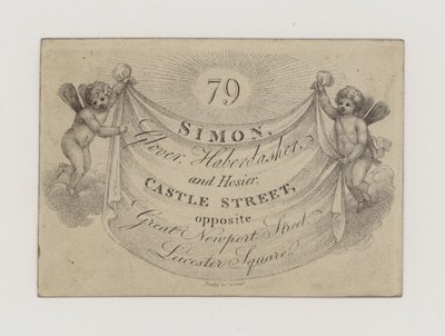 Gantiers, Simon, carte de visite - English School