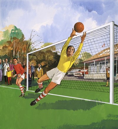 Gardien de But dans le Match de Football - English School