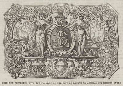 Boîte en or présentée avec la liberté de la ville de Londres à l