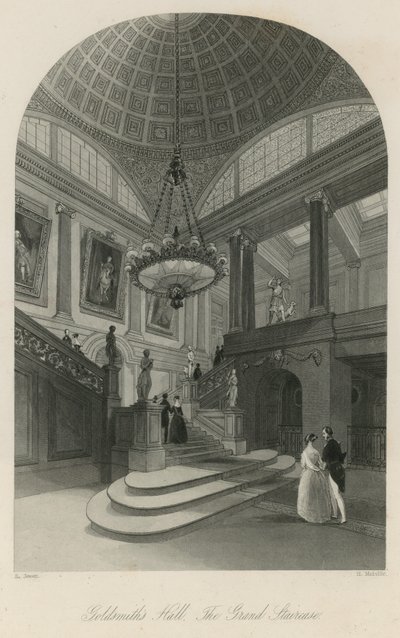 Goldsmiths Hall, le grand escalier - English School
