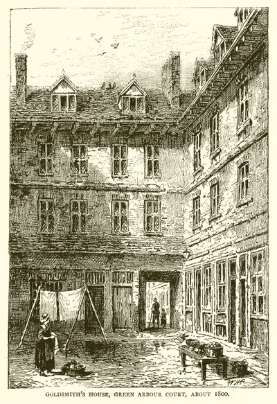 Maison de Goldsmith, Green Arbour Court, vers 1800 - English School