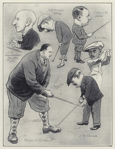Caricatures du club de golf - English School