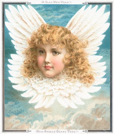 Bons anges te gardent, carte de Nouvel An - English School