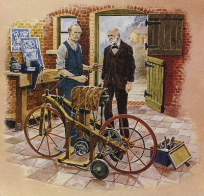 Gottlieb Daimler et son ami Wilhelm Maybach - English School