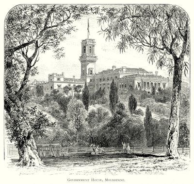 Government House, Melbourne (gravure) - English School