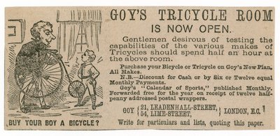 Salle de tricycles de Goys - English School