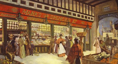 Grainger Market Hall Bazaar Newcastle, existe toujours dans sa forme originale, 1895 - English School