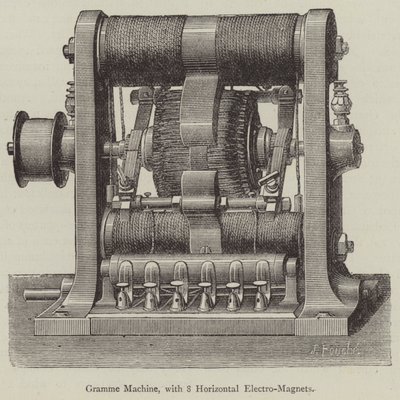 Machine Gramme, avec 8 électro-aimants horizontaux - English School