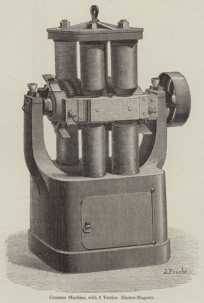 Machine Gramme, avec 8 électro-aimants verticaux - English School