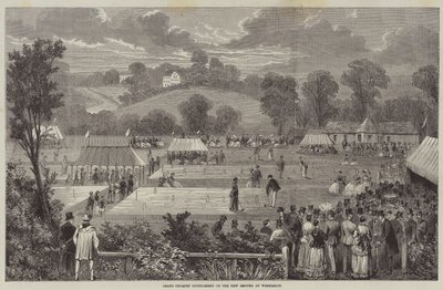 Grand tournoi de croquet sur le nouveau terrain de Wimbledon - English School