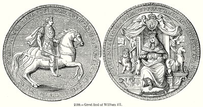 Le grand marché de Guillaume III (gravure) - English School