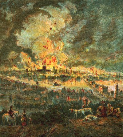 Grand incendie de Londres (1666) - English School
