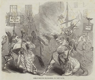 Grande procession indigène à New York - English School