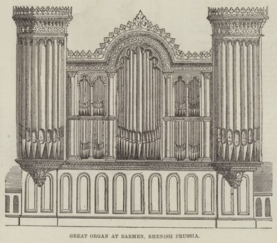 Grand orgue à Barmen, Prusse rhénane - English School