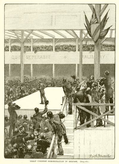 Grande Manifestation Unioniste à Belfast, 1890 - English School
