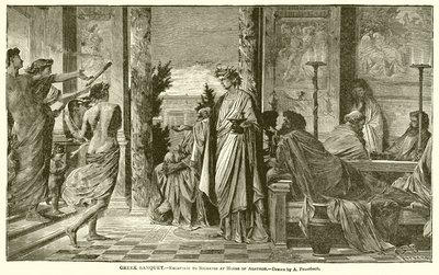 Banquet grec. Réception de Socrate chez Agathon - English School