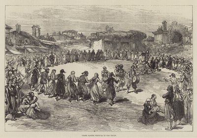 Festival de Pâques grec dans la Troade (gravure) - English School