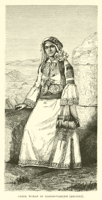 Femme grecque de Hagios-Vasilios, Arcadie - English School