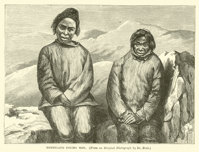 Hommes esquimaux du Groenland - English School