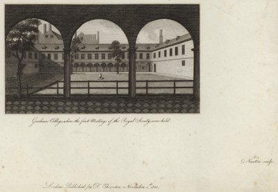 Gresham College, où se sont tenues les premières réunions de la Royal Society - English School