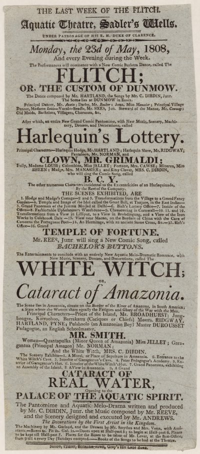 Grimaldi au théâtre aquatique - English School
