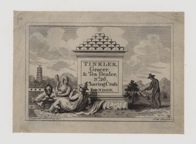 Épiciers, Tinkler, carte de visite - English School