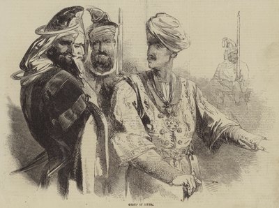 Groupe de Sikhs (gravure) - English School