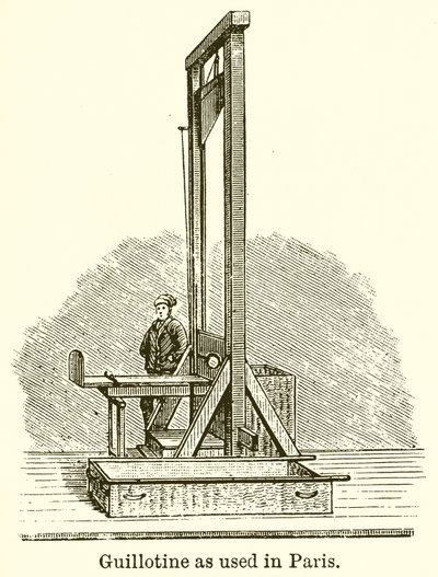 Guillotine utilisée à Paris - English School
