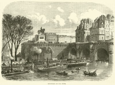 Canonnières sur la Seine, novembre 1870 - English School