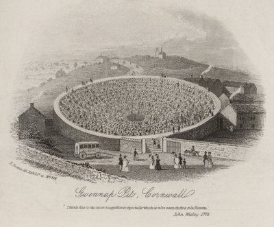 Gwennap Pit, Cornouailles, où John Wesley a prêché à de nombreuses reprises entre 1762 et 1789 - English School
